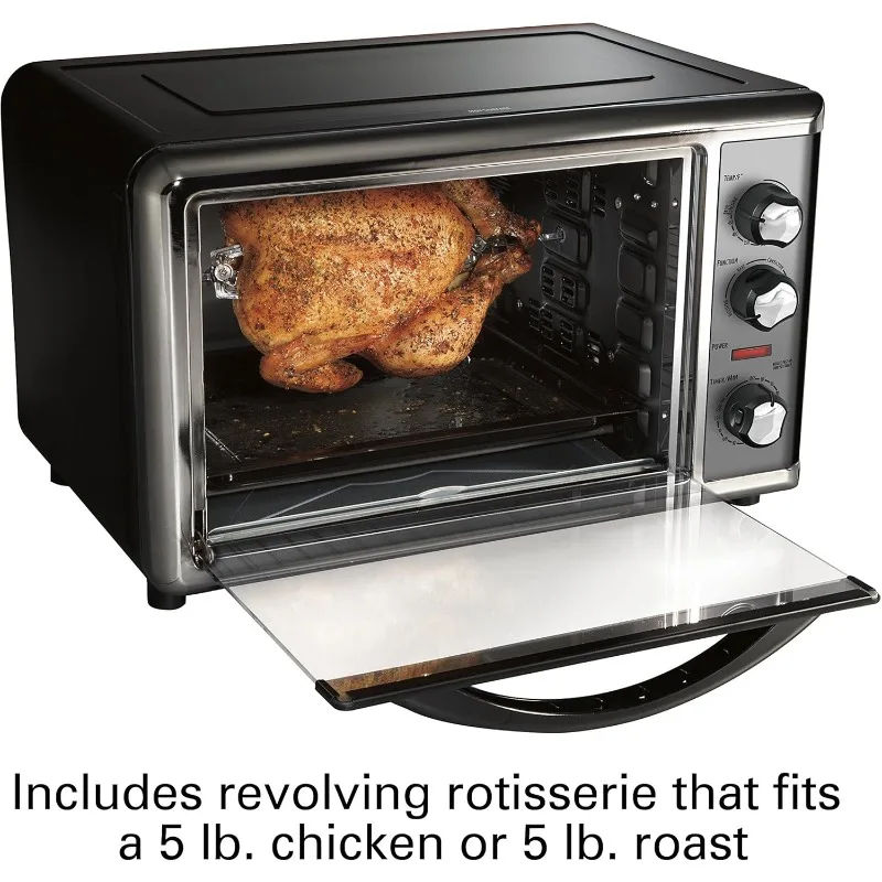 31107D Convection Countertop Toaster Oven with Rotisserie, Extra-Large, Black and Stainless 2