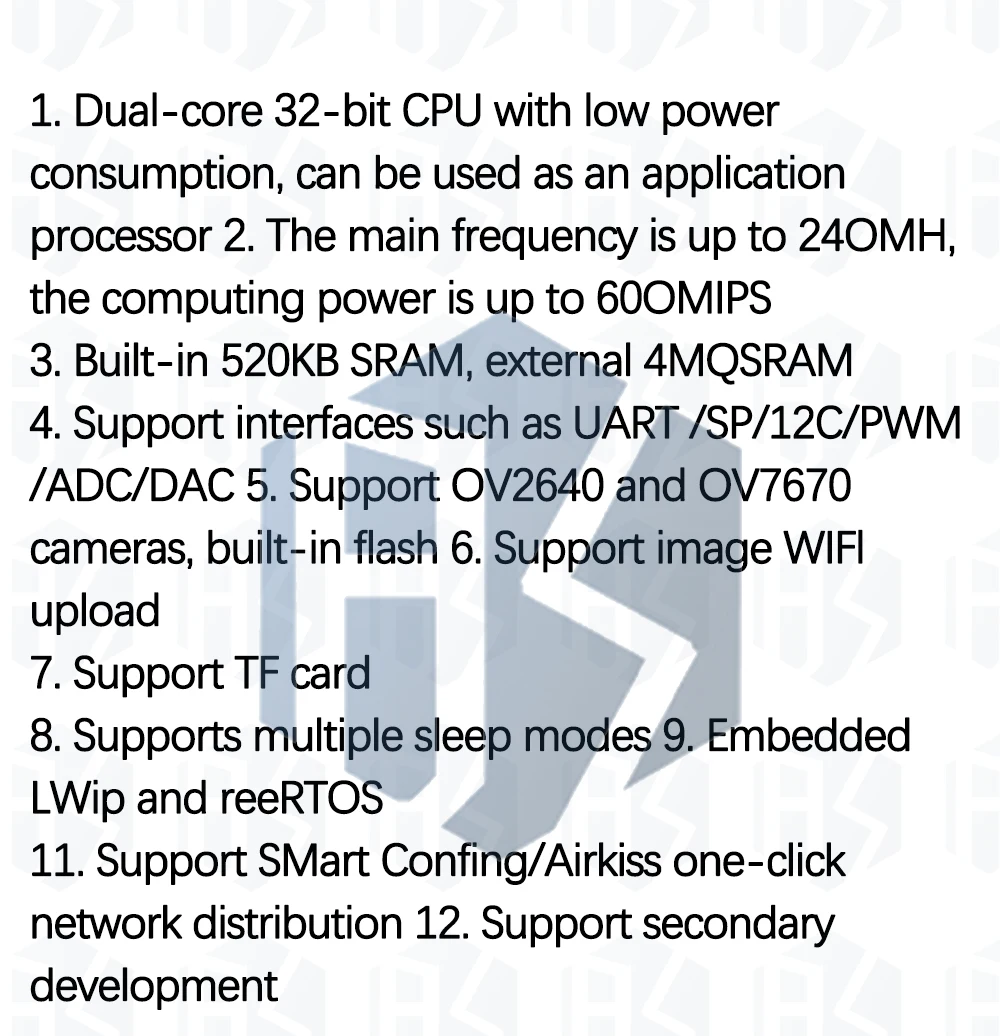 1PCS EGBO ESP32-CAM-MB WIFI ESP32 CAM Bluetooth Entwicklung Board mit OV2640 Kamera MICRO USB zu Seriellen Port CH340G 4,75 V-5,25 V – Detail 14