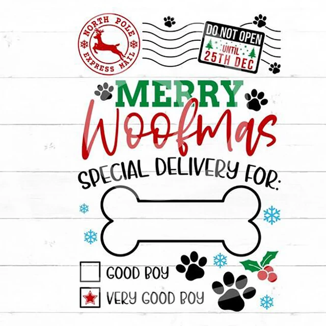 Christmas Treats Special Delivery For Dog Christmas Sack HN590