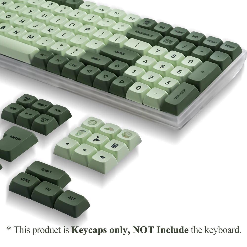 Xda-pbt Keycaps Grupo 125 Chaves Matcha Verde 61 64 68 75 87 98 104 108 Teclado Mecânico Cereja Gateron Otemu Kailh