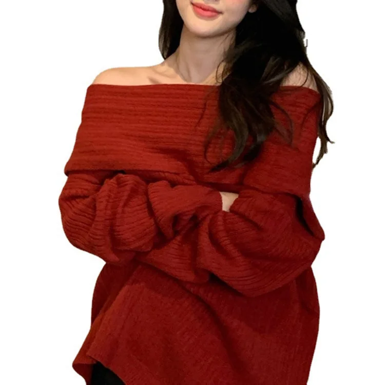 Women Long Sleeve Knitted Sweater for Autumn Winter
