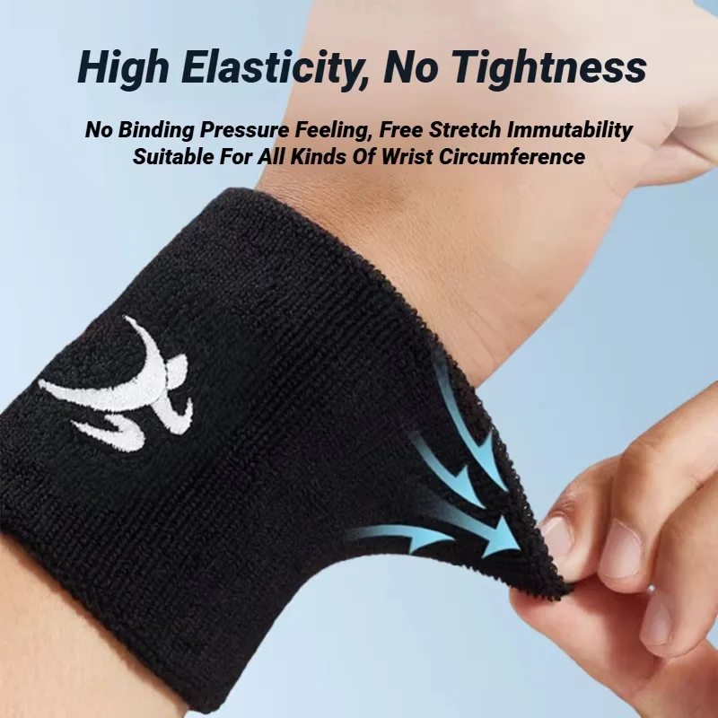 1PC Workout Wrist Strap Sweat Absorbent Breathable Athletic Support Brace Band Running Basketball Tennis Weightlifting Wristband