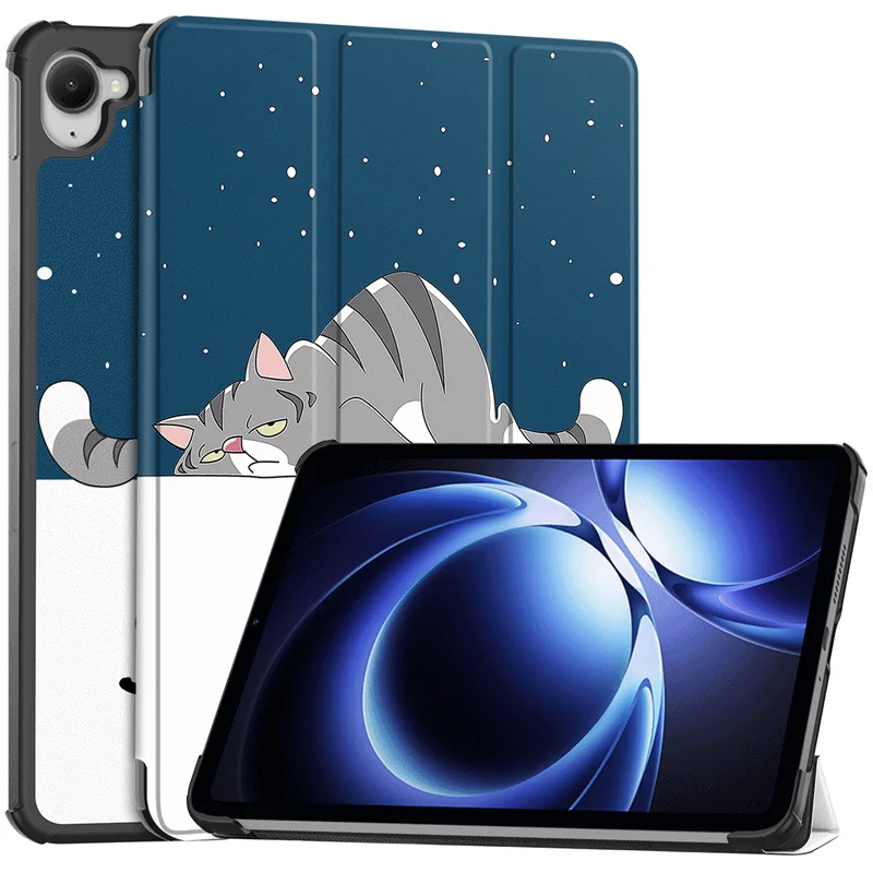 Stylish 8.8-Inch Hard PC Tri-Fold Magnetic Tablet Case with Pen
