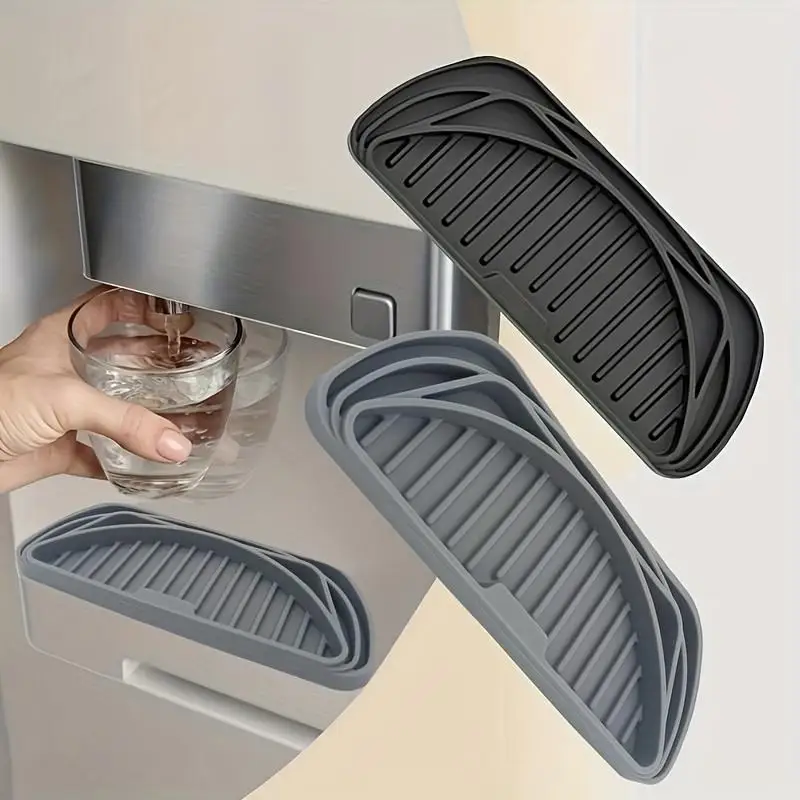 Silicone Organizer Tray for Refrigerator Coffee Machine Bar Counter Water Dispenser Silicone Drain Pad Drip Tray Bathroom