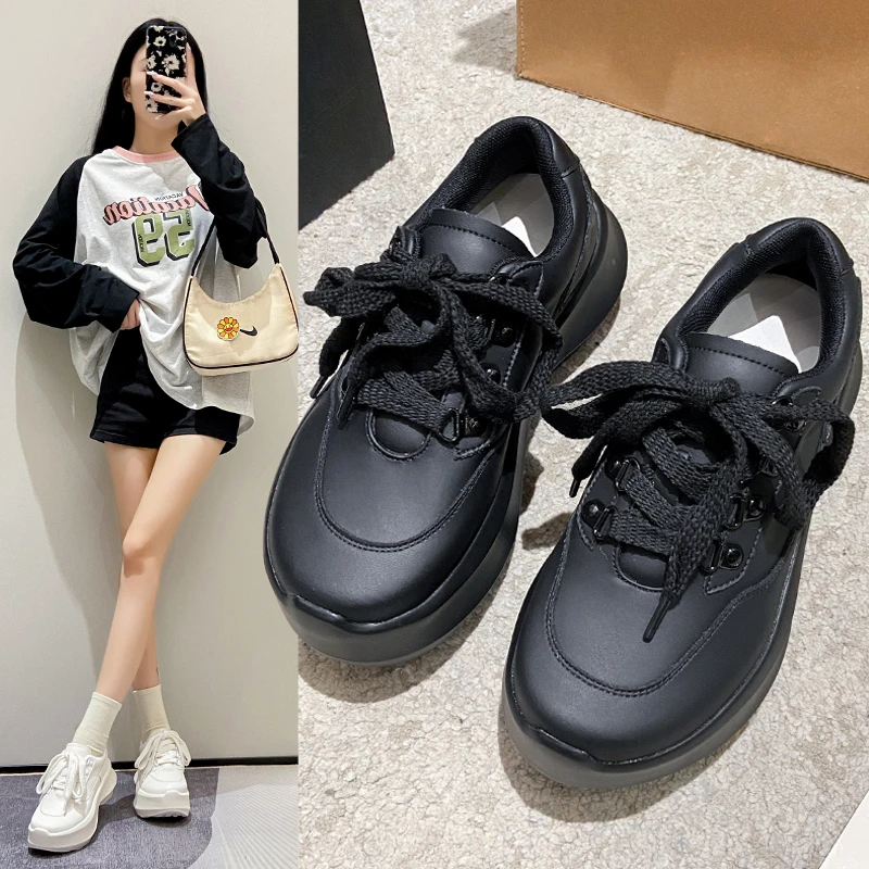 

High Quality Muffin Thick Sole Increase All Casual Soft Sole Lightweight Comfortable Non-slip Breathable Sports Women's Shoes