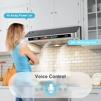 Cabinet Range Hood 36 Inch with Voice/Gesture/Touch Control, 900 CFM Kitchen Hood Vent with 4-Speed Exhaust Fan 2
