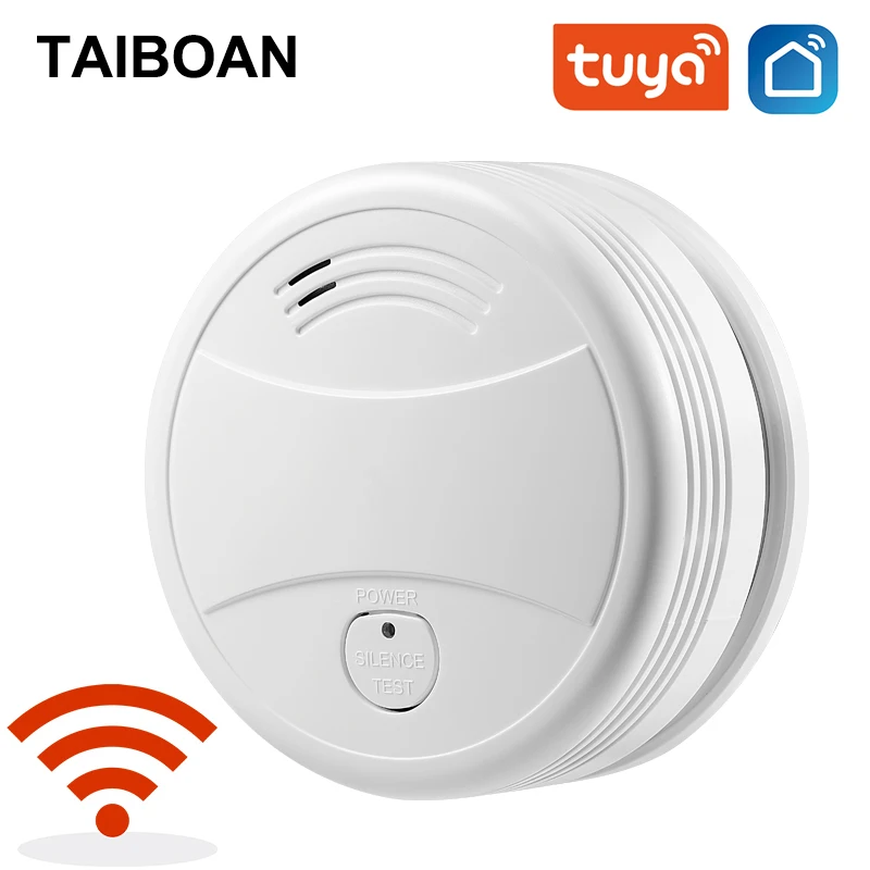 

Smart Tuya WiFi Smoke Detector Independent Fire Alarm Sensor Home Security System Firefighters Smoke Alarm Fire Protection