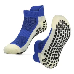 Professional Non - Slip Silicone Grip Soccer Socks - Unisex Sports Performance Accessories, 2024 Edition - Elastic Size 38 - 45 (YS001 - 349 - BU)