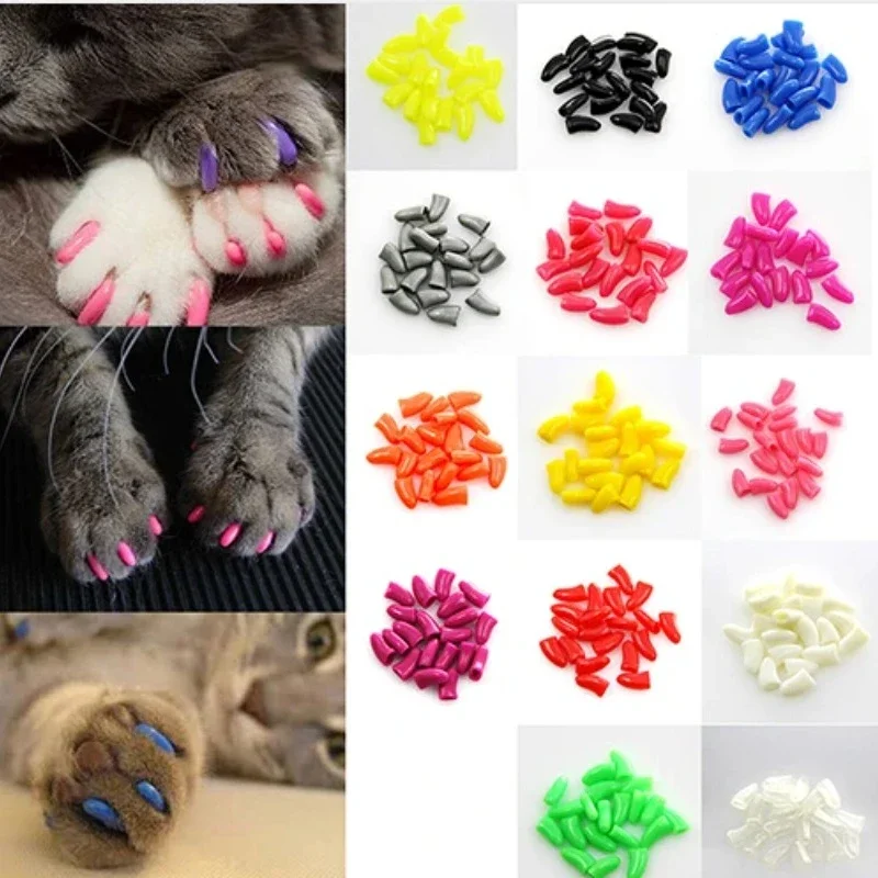 20Pcs Colorful Claw Control Nail Caps for Dogs/Cats 1