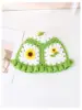 Women Handmade Corchet Knitted Bucket Hat Sun Flower Patchwork Cute Lovely Panama Hat Street HipHop Bonnet Cap Girl Boy 3
