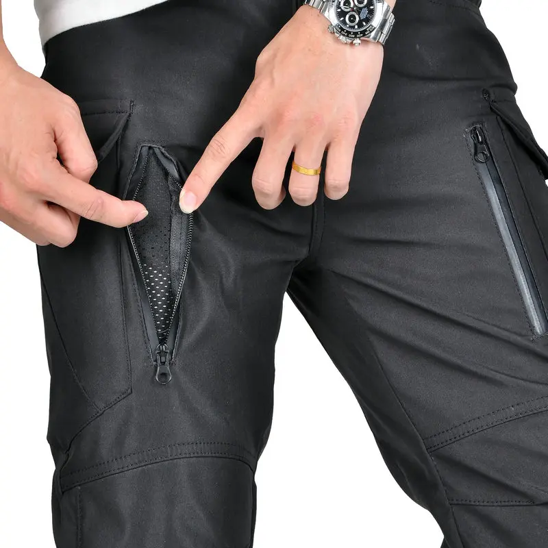 오토바이 라이딩 청바지 바지 방수 반사 소프트 캐주얼 인셋 기어 엉덩이와 무릎에 내마모성 보호층