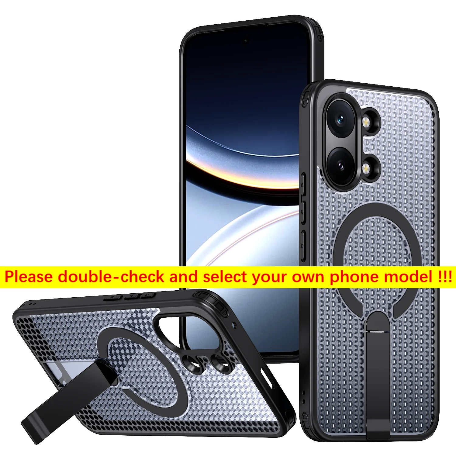 Advanced Heat Dissipation Phone Case with Magnetic Bracket and Tough Cover