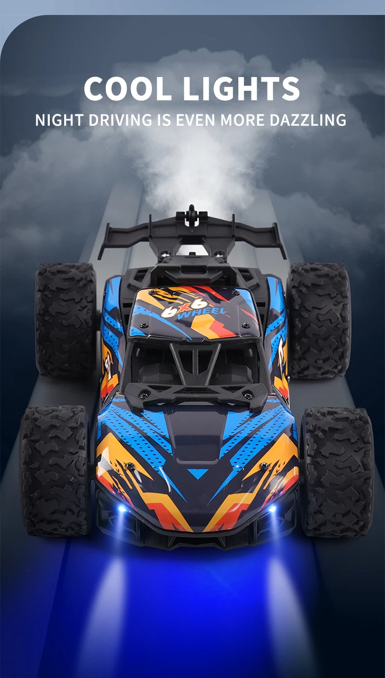 2.4G Remote Control Cars Rc Car Electric Led Lights 4Wd Stunt Climbing Cars With Spray Toys For Boys Kids Children Gift