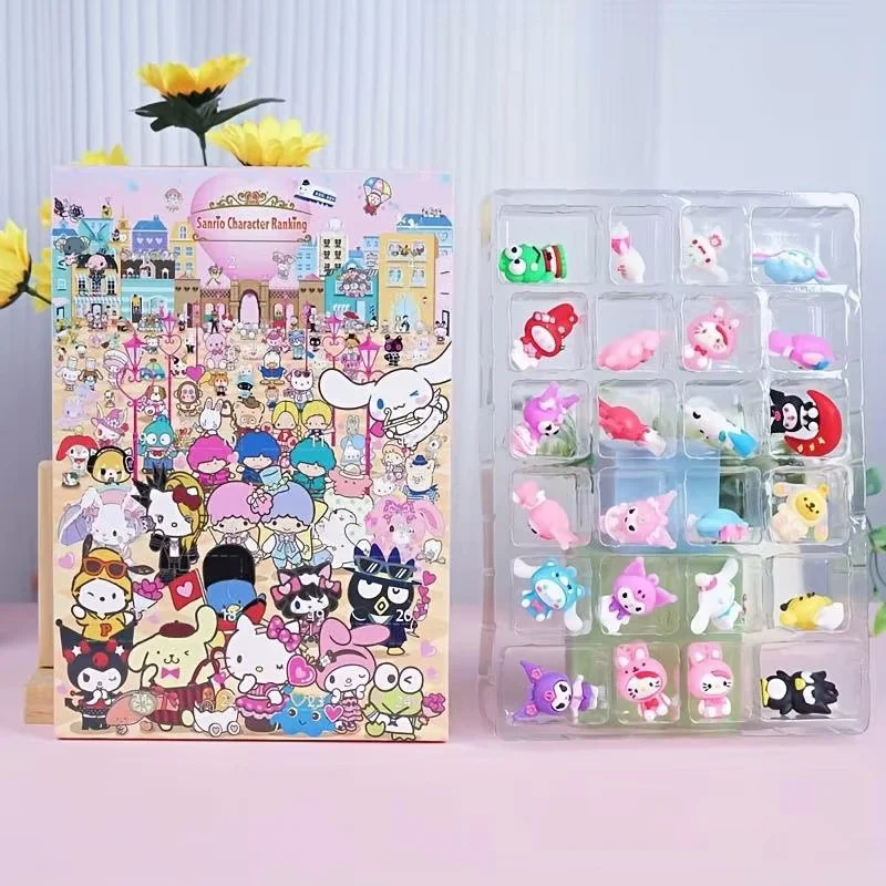 Miniso Sanrio Christmas Advent Calendar Anime Figure Models Juguetes Advent Surprise Toys Children Navidad Gift