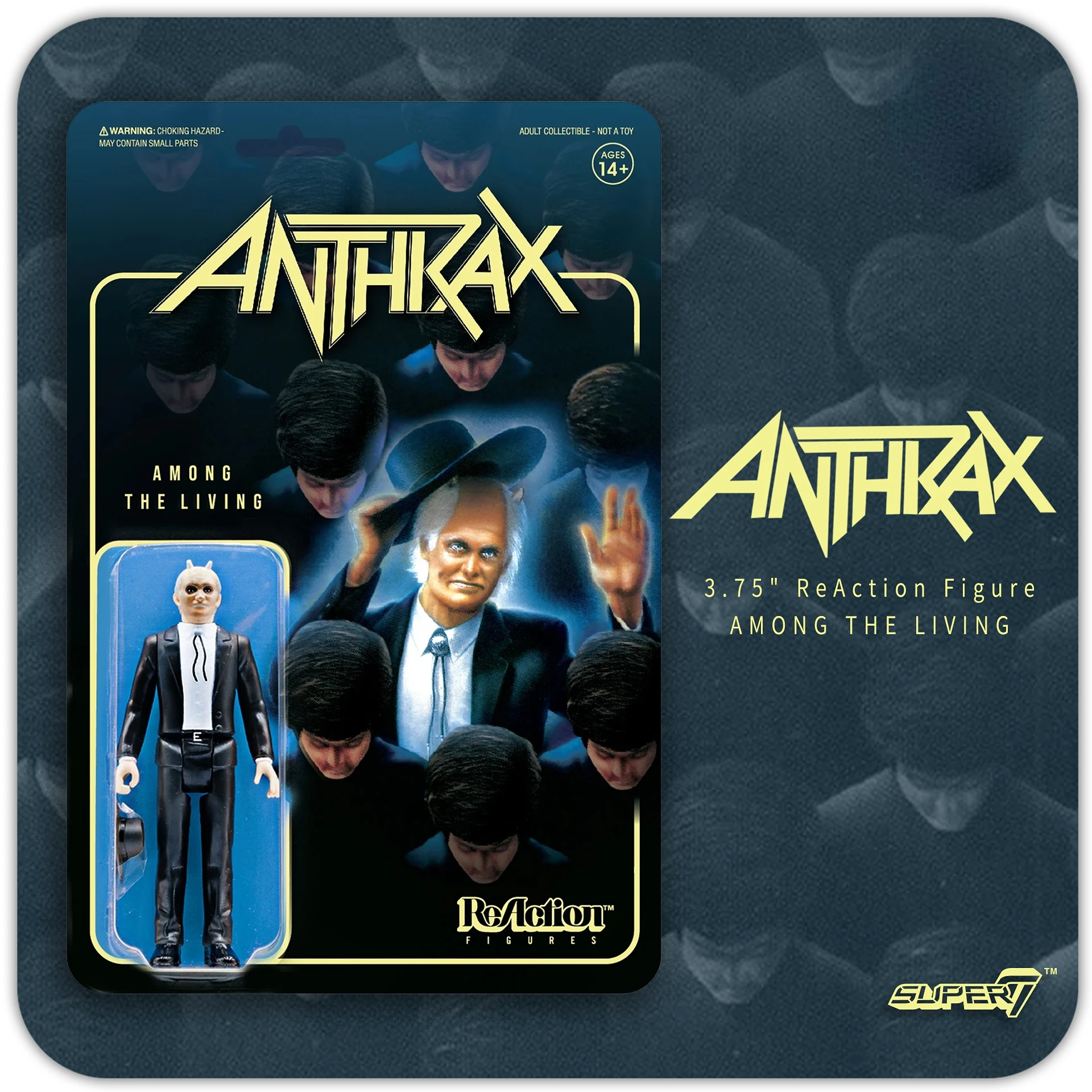 

In Stock Super7 Anthrax Among The Living 3.75 Inches 9cm 1/18 PVC Original Action Figure Model Toy Collection Hobby Gift