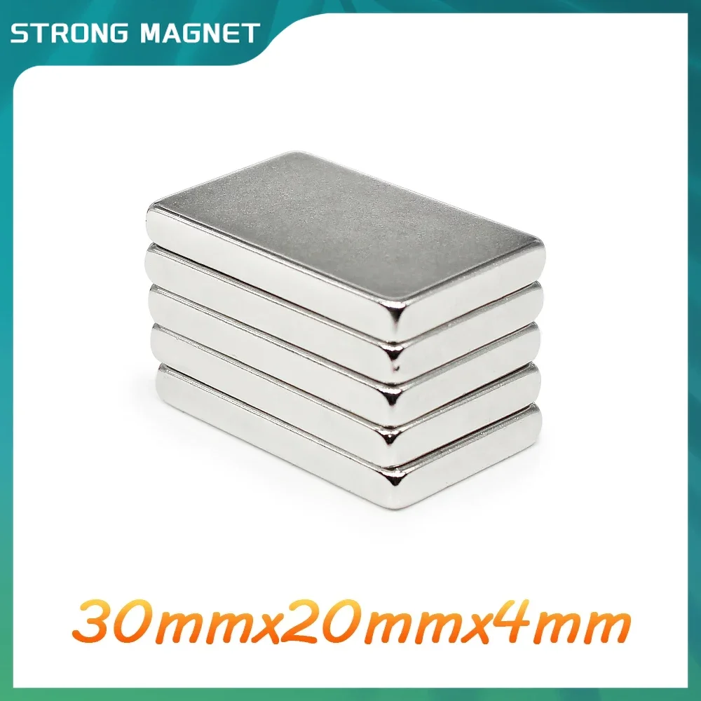 2/5/10/15/20/30PCS 30x20x4mm Strong Search Magnet Sheet N35 Block Rectangular Permanent Neodymium Magnet 30x20x4 30*20*4 mm