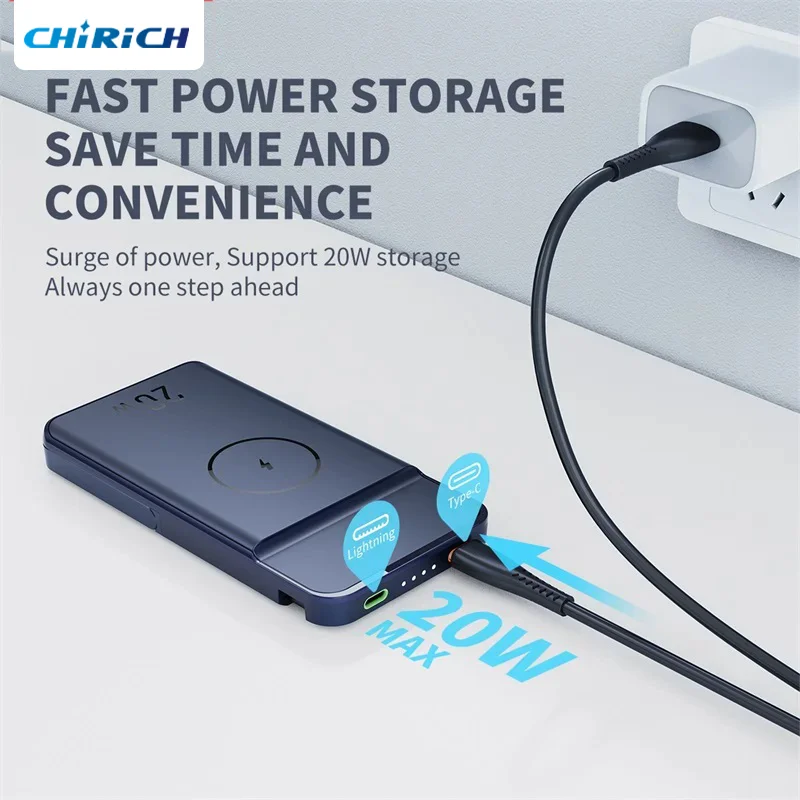 3in1 Magnetic Wireless 10000mAh Power Bank Portable Fast Charging Station External Spare Battery For iPhone Apple Watch