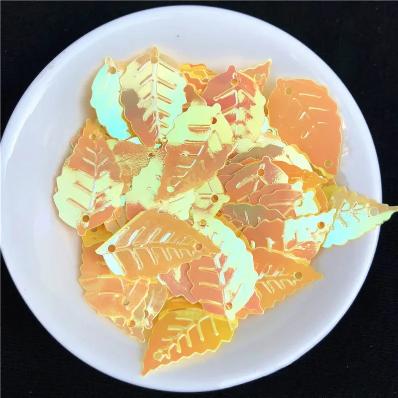 NUBECOM Leaf Shape Sequin PVC Bulk Sequins Hats Shose Earing PVC Decoration Drill DIY Craft Stage Costume Jewelry Accessories