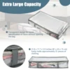 4/8 Pcs Underbed Storage Bags with Lid Large Capacity Quilt Clothes Storage Bag Foldable with Handle Clear Moisture Dust Proof 3
