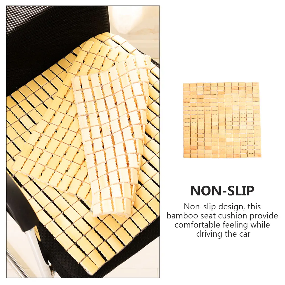 1pc Bamboo Seat Cushions Summer Cooling Chair Cushion Office Car Seat Pad Breathable Bamboo Seat Mats Square Chair Cushion 4