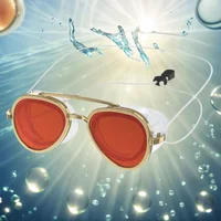 Anti-Fog Swimming Goggle Adjustable Retro Swimming Goggles Professional Full Angle Goggles for Swimming Pool Diving Seaside