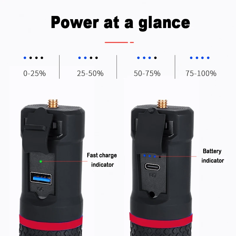 Description Picture 5 of item5200mAh Handheld Power Bank Rechargeable Stick Charging Grip For GoPro 11 Insta360 ONE X 2 3 RS DJI Action 3 Battery accessories