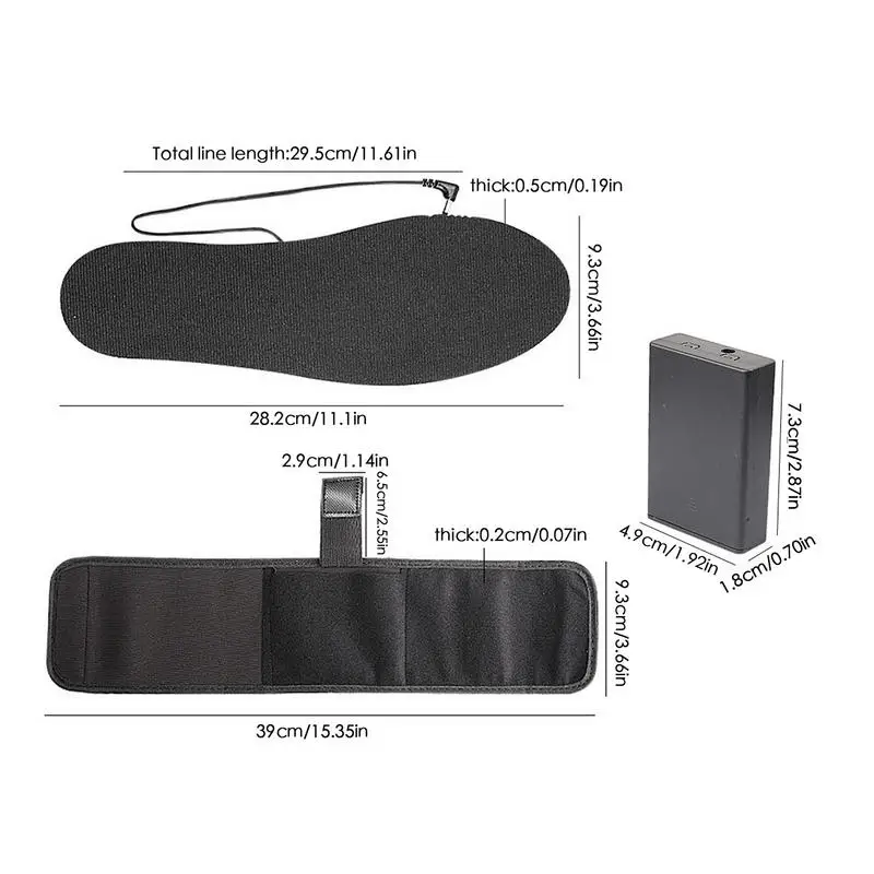 Heated Shoe Insoles with battery box Electric Foot Warming Pad Feet Warmer Sock Pad Mat Winter Outdoor Sports Heating Insole