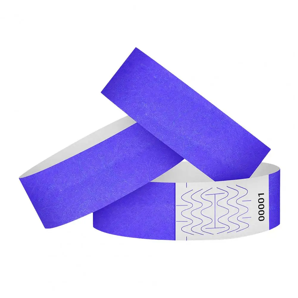 100 Pcs Paper Bracelets Waterproof Tear Resistant Identification Wrist Bands Event Wristbands For Concerts Festivals Parties 4