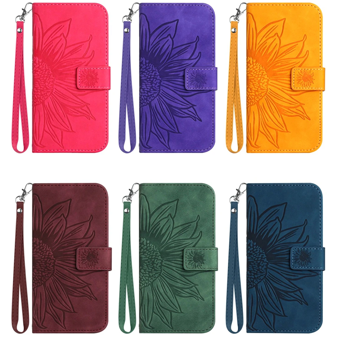 전화 케이스 UMIDIGI A9 Bison Pro A9 Max A7S A7 Pro A9 A11 Power 5 Marble Wallet Holster Embossed Floral Cute Flip Cover