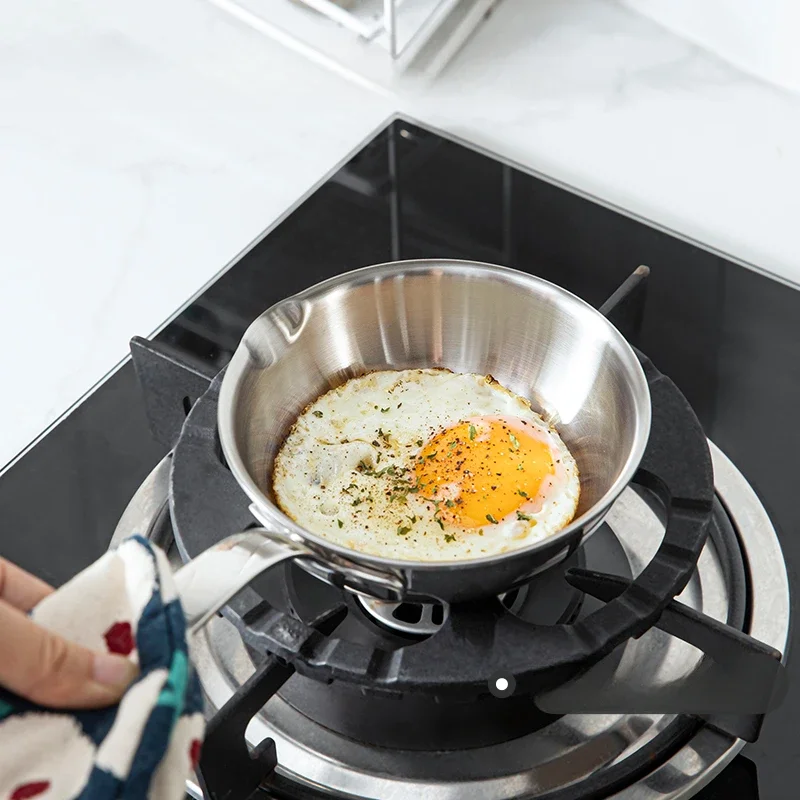 SHIMOYAMA 12cm Egg Pan Non-stick Omelette Breakfast Cooking Saucepan Stainless Steel Kitchen Small Frying Skillet Pan Cookware images - 6