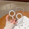 Magsafe Magnetic Charge Phone Case For Samsung Galaxy S25 S24 S23 Ultra S22 Plus S21 FE A16 A15 A35 A55 Clear Acrylic Slim Cover 6