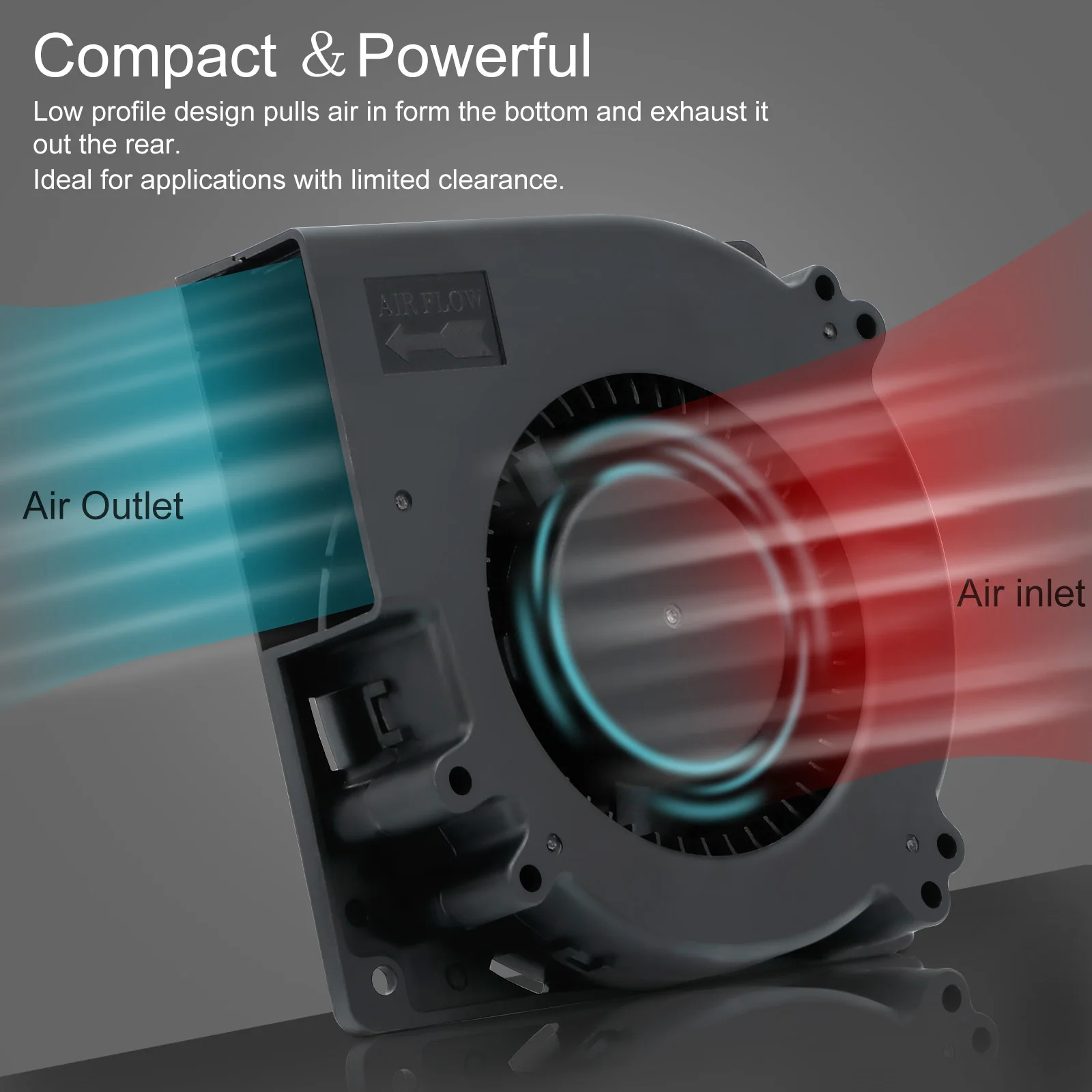 송풍기 고속 CFM 12032 볼 베어링 원심 냉각 팬, AC 100V 220V 속도 컨트롤러 포함, 120mm, 12V, 120x120x32mm