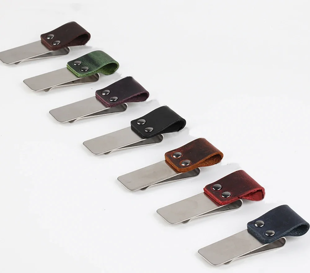 Moterm 금속 펜 홀더 황동 및 스테인레스 스틸 펜 클립 여행자 노트북, 저널, 소 가죽 품질, 노트북 액세서리