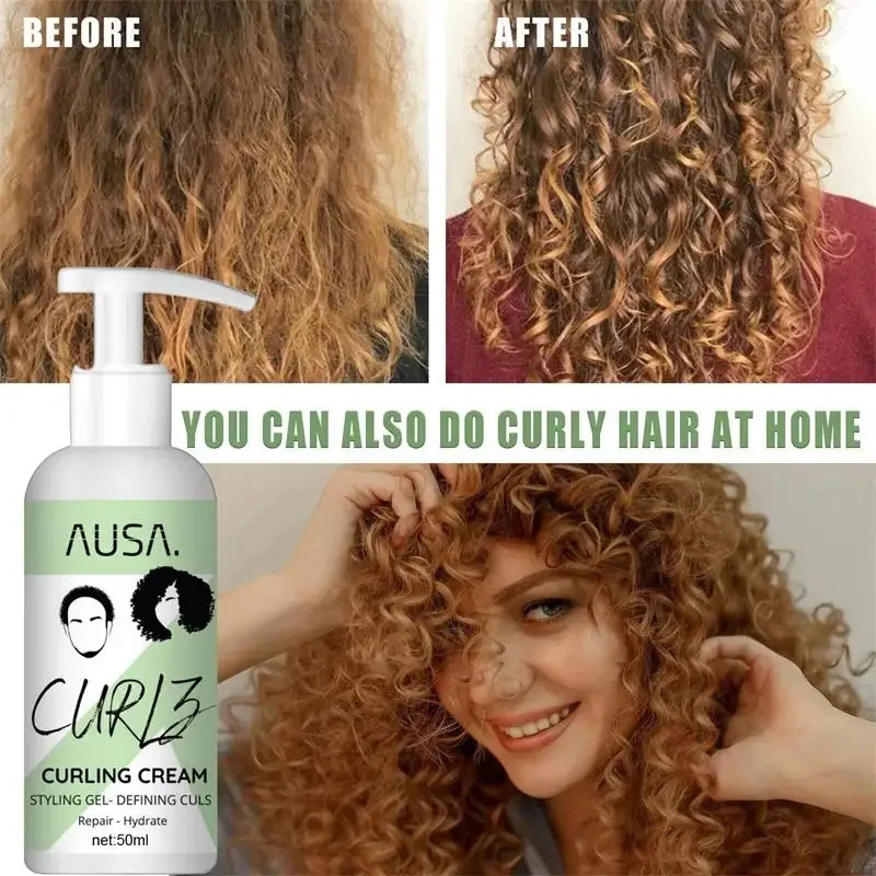 50ml Hair Volumizing Cream Anti-Frizz Bouncy Resilient Enhancer Styling Lotion Natural Wavy Wigs Styling Hair Conditioner 2