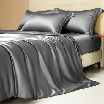 Luxury Egyptian Cotton Bed Sheet Set, Hotel Quality Fitted Sheet Flat Sheet Pillowcase, 800TC 4/6 Piece Bedding Set Smooth Soft