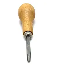 Jewelry Bezel Set Diamond Gemstone Setting Hand Tool with Wooden Handle (Round shape)