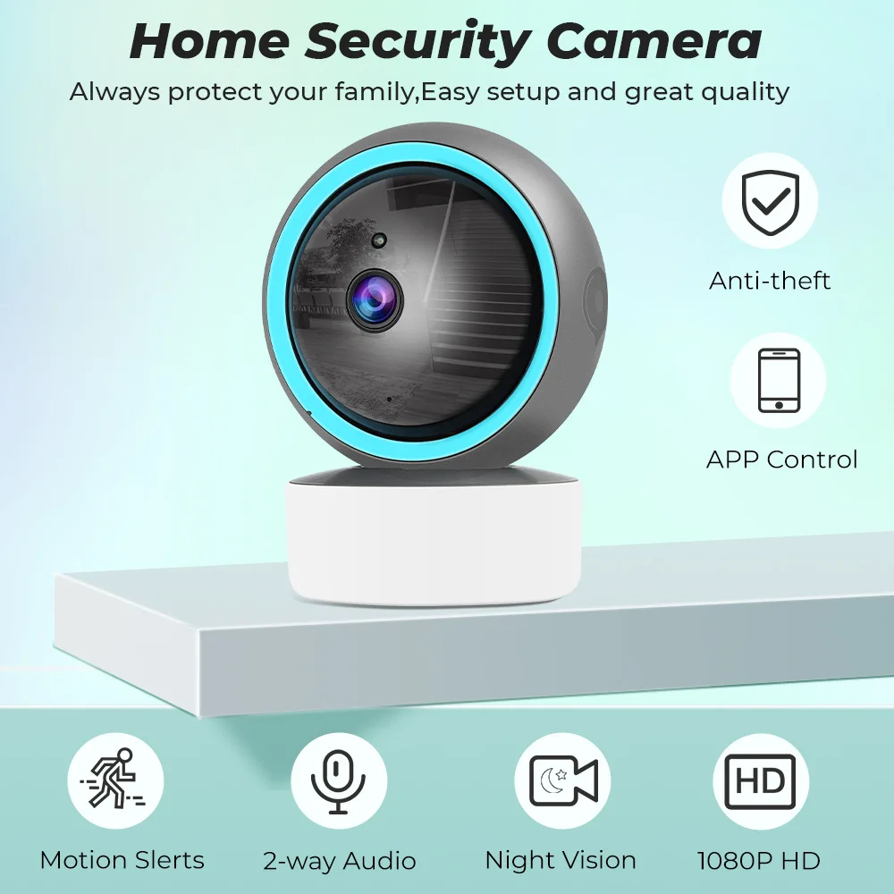 

Умная Wi-Fi камера высокой четкости 1080P с углом обзора 360 °