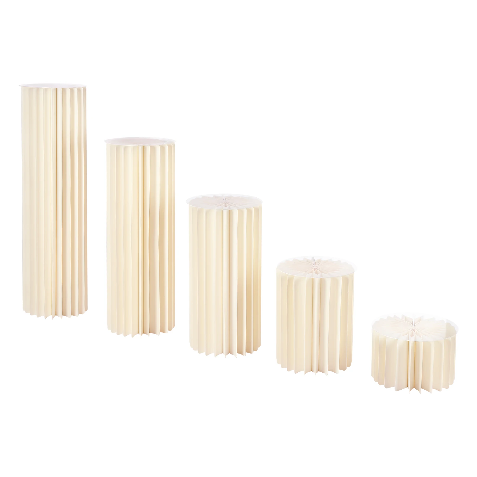 3/5pcs Wedding Centerpieces Cardboard Set Flowers Display Stand Cylinder Paper Columns for Wedding Party Decoration