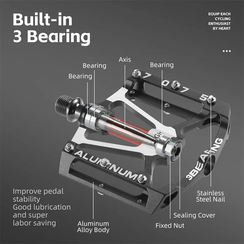 Ultralight Anti-Slip CNC Sealed Bearing Bike Pedals