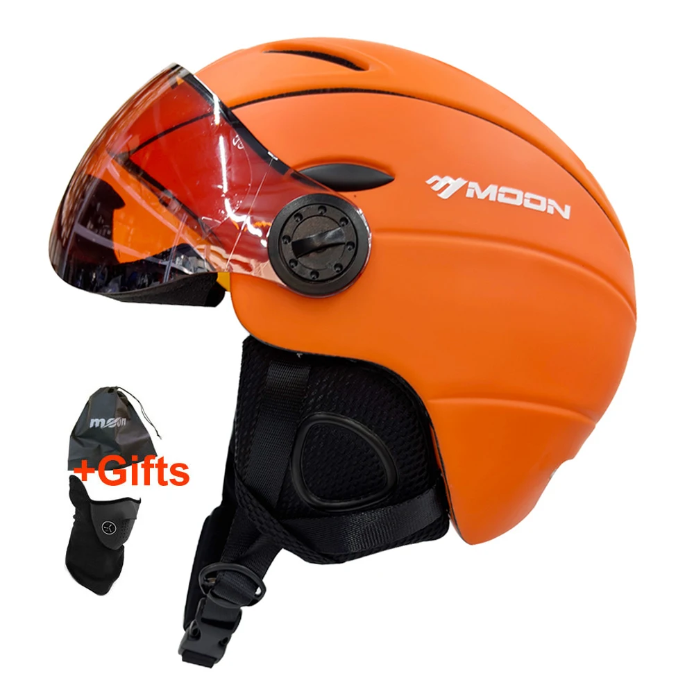 Casco Ski Mujer MOON-casco De Quí Profional Medio Cubierto, Cascos  Deportivos Moldeados Integralmente Para Hombre Y Mujer, Cascos De Snowboard  Con Gafas Y Visera - AliExprs Casco Esqui Mujer, image size:1000x1000