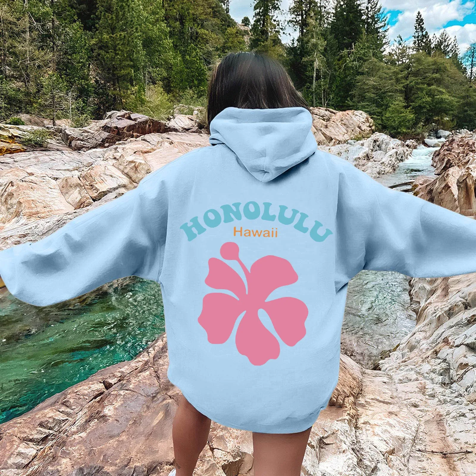 thumbnail image 1 of Sudadera con capucha y estampado de letras para mujer, de moda, con estampado de estética, de manga larga, para hombre y mujer, 1 of 5