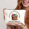 Crochet Gift for Crochet Lover Gift I Crochet So I Don't Choke People Save A Life Send Yarn Makeup Bag Knitting Gifts 1