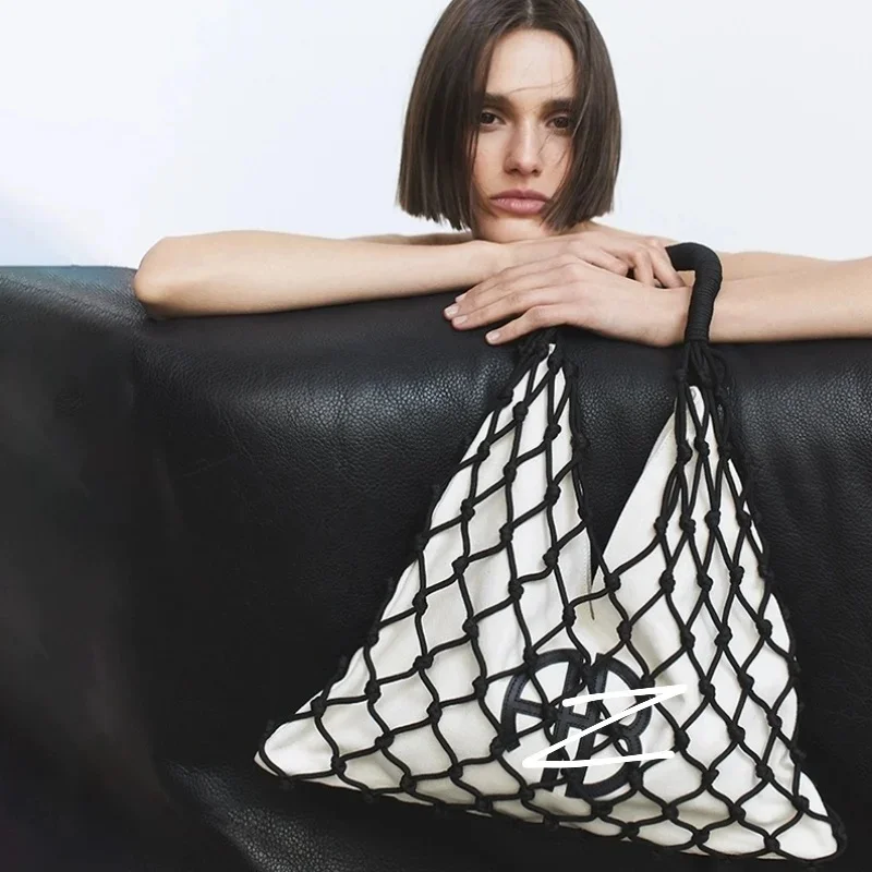 

woven women's bag niche design GAIA woven rope tote bag casual shoulder handbag with exquisite details