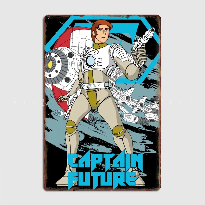 

Captain Future Crew Metal Tin Sign Truck Indoor and Outdoor Home Bar Coffee Kitchen Wall Decoration