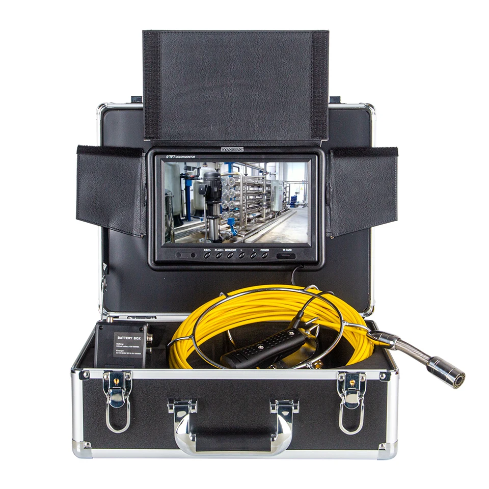 Kit Testa Fotocamera 22mm Con Cavo In Fibra 20M E Batteria Per Endoscopio Ispezione Tubi