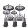 Wire Brush Wheel Cup Brush Set,Wire Brush for Drill 1/4 Inch Hex Shank 0.012 Inch Coarse Carbon Steel Crimped Wire Wheel 1
