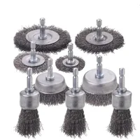 Wire Brush Wheel Cup Brush Set,Wire Brush for Drill 1/4 Inch Hex Shank 0.012 Inch Coarse Carbon Steel Crimped Wire Wheel 1