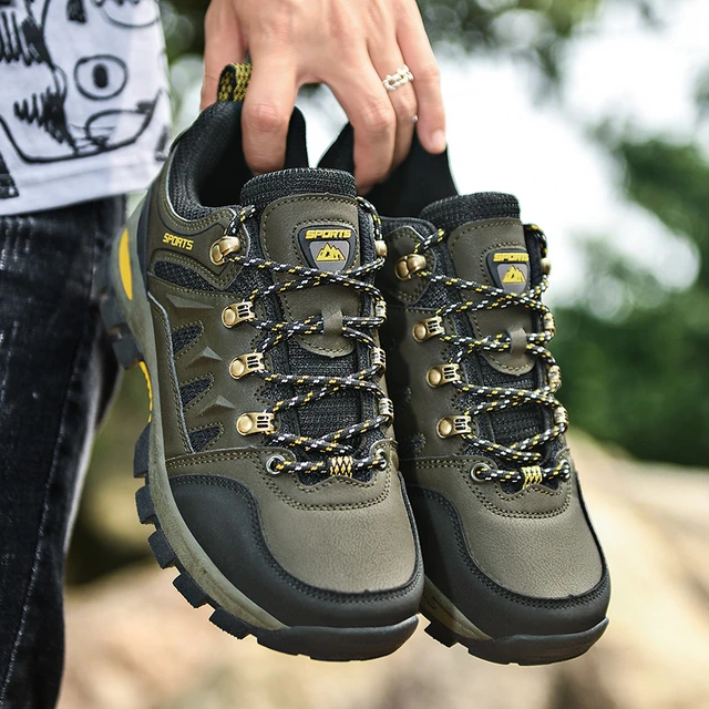 zapatillas trekking hombre Zapatos deportivos de senderismo para hombre,  zapatillas senderismo hombre waterproof shoes Botas de senderismo de cuero  de montaña, calzado de senderismo,zapatos de senderismo - AliExpress