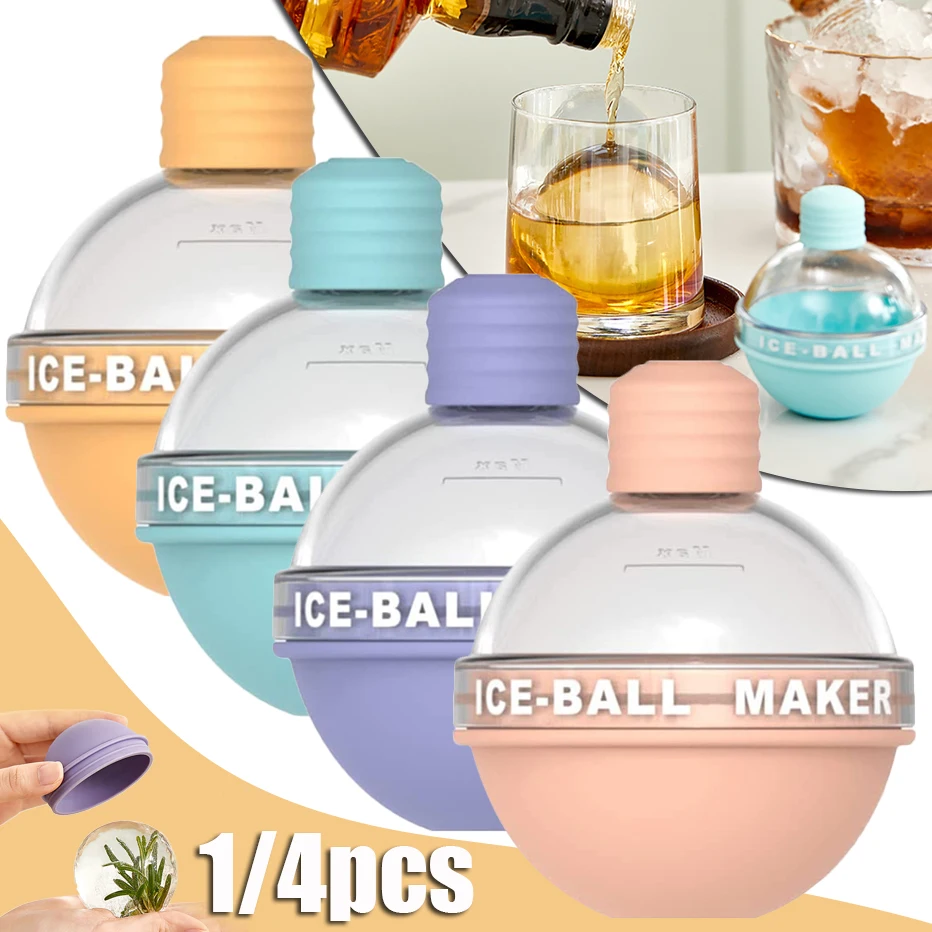 1pc Creative Light Bulb Shaped Ice Ball Maker, Whiskey Ice Mold