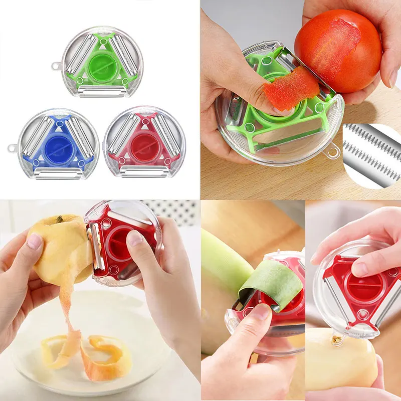 3 in 1 Magic Trio Peeler Set Slicer Stainless Steel Peeler Shredder